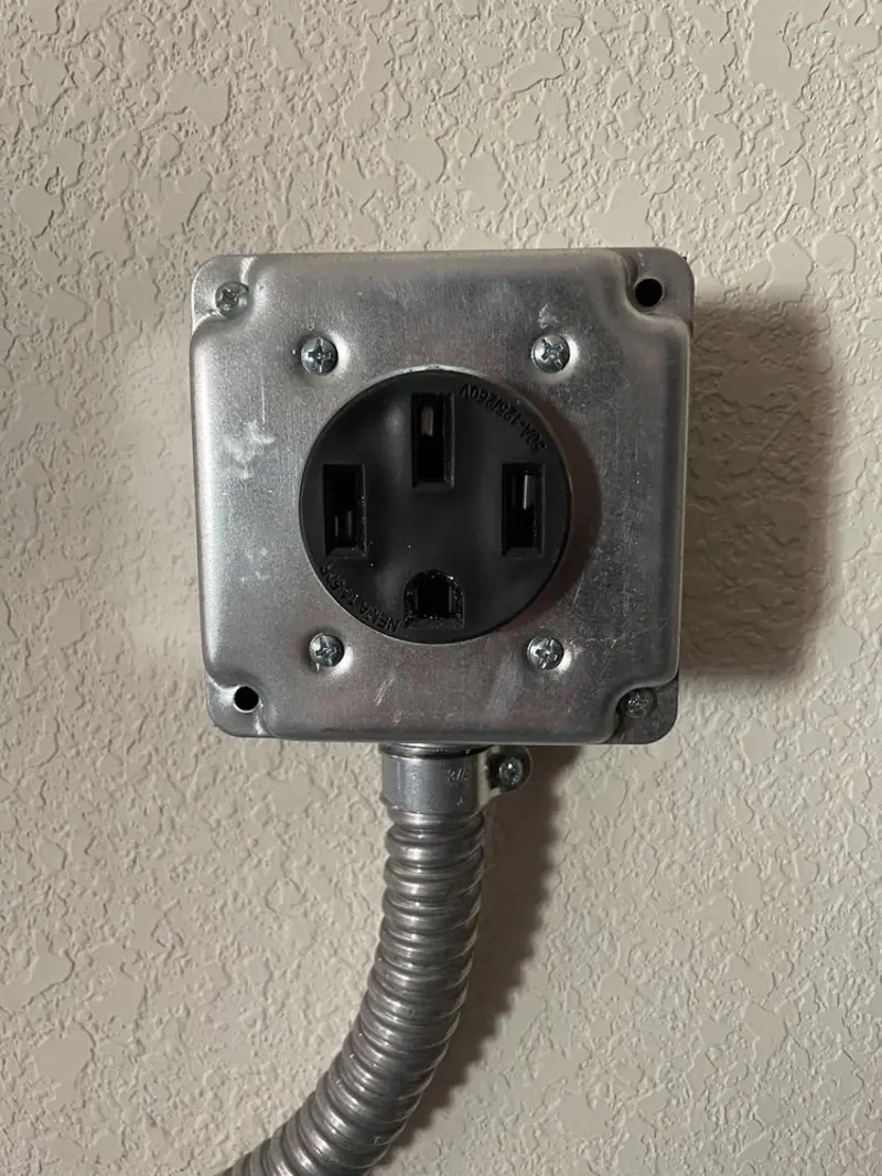 NEMA 14-50 outlet installed for Electrical Panel Upgrade in Calera